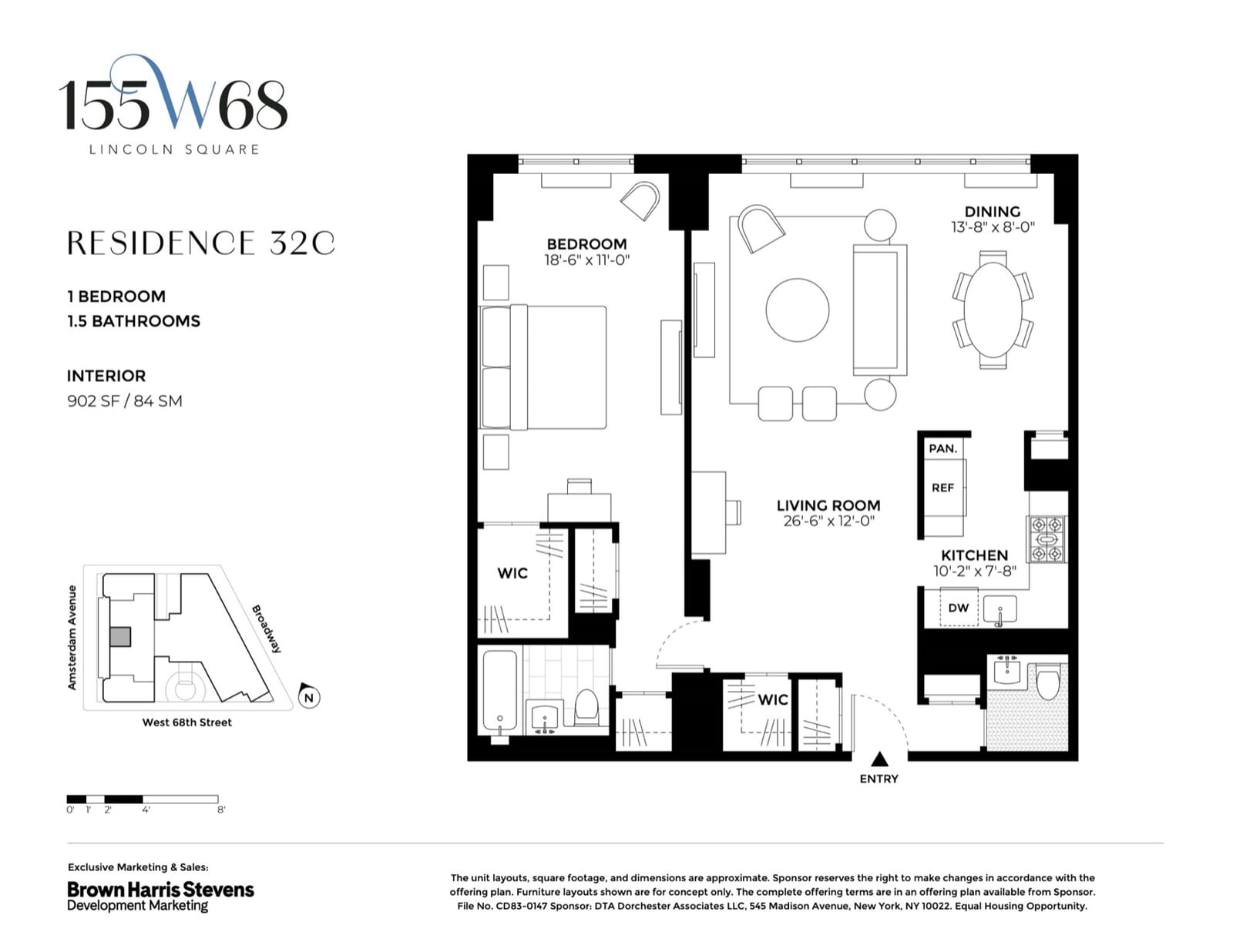 155W68 Residence 32C — floor plan (PDF) floor plan