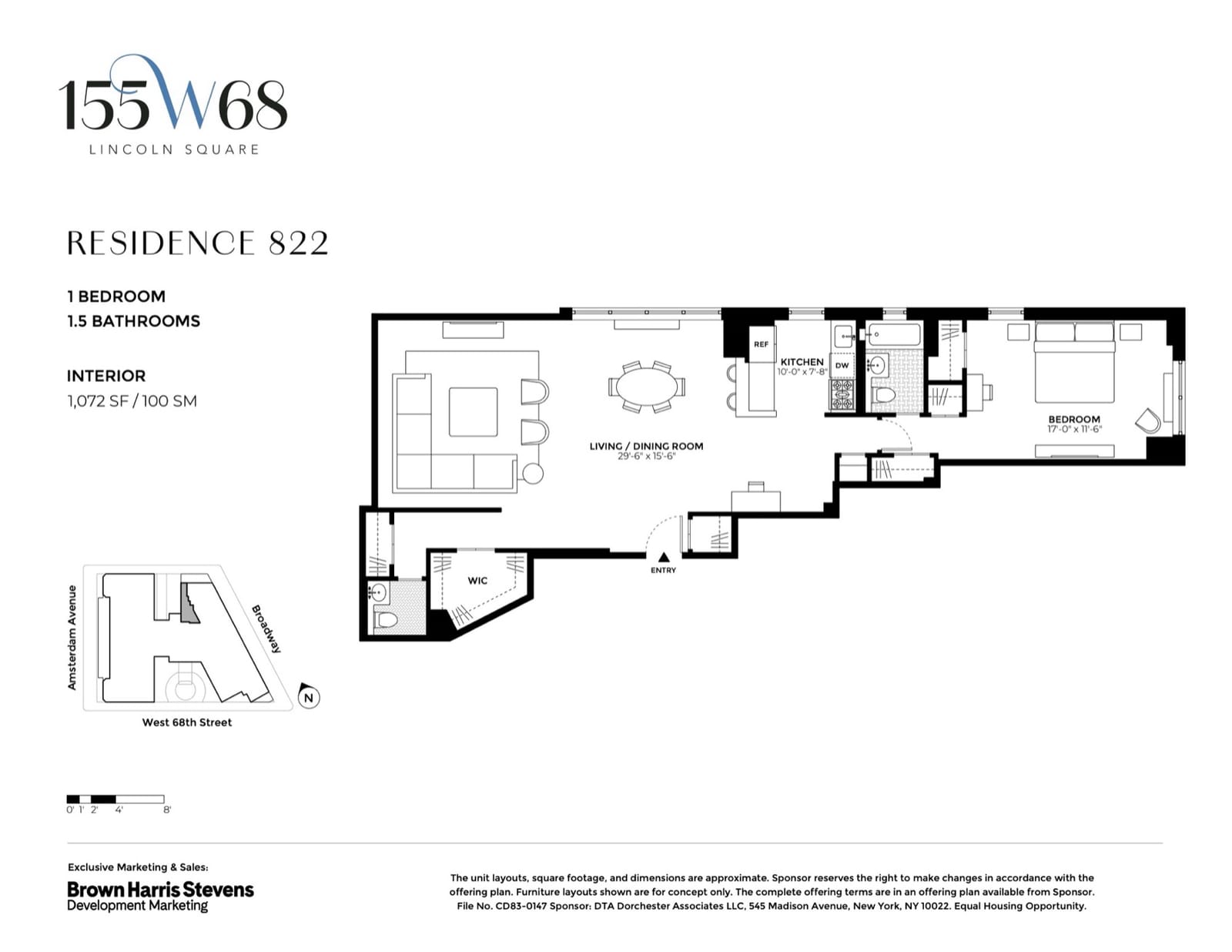 155W68 Residence 822 — floor plan (PDF) floor plan