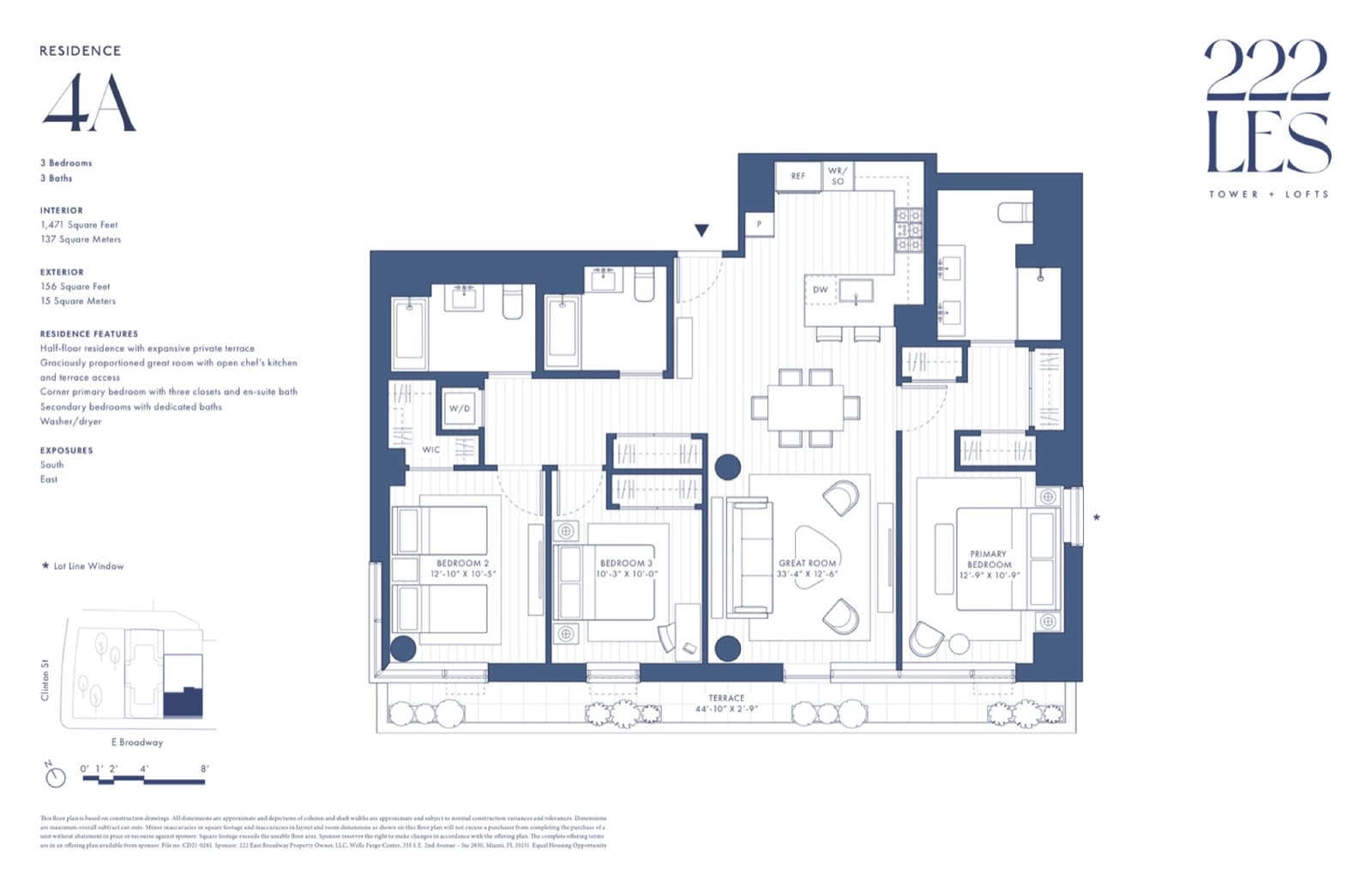 222 LES Tower + Lofts Residence 4A floor plan