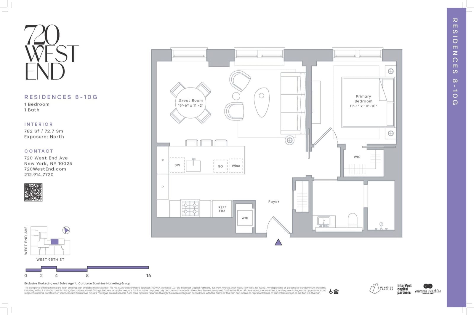 720 West End Avenue Residences 8–10G floor plan