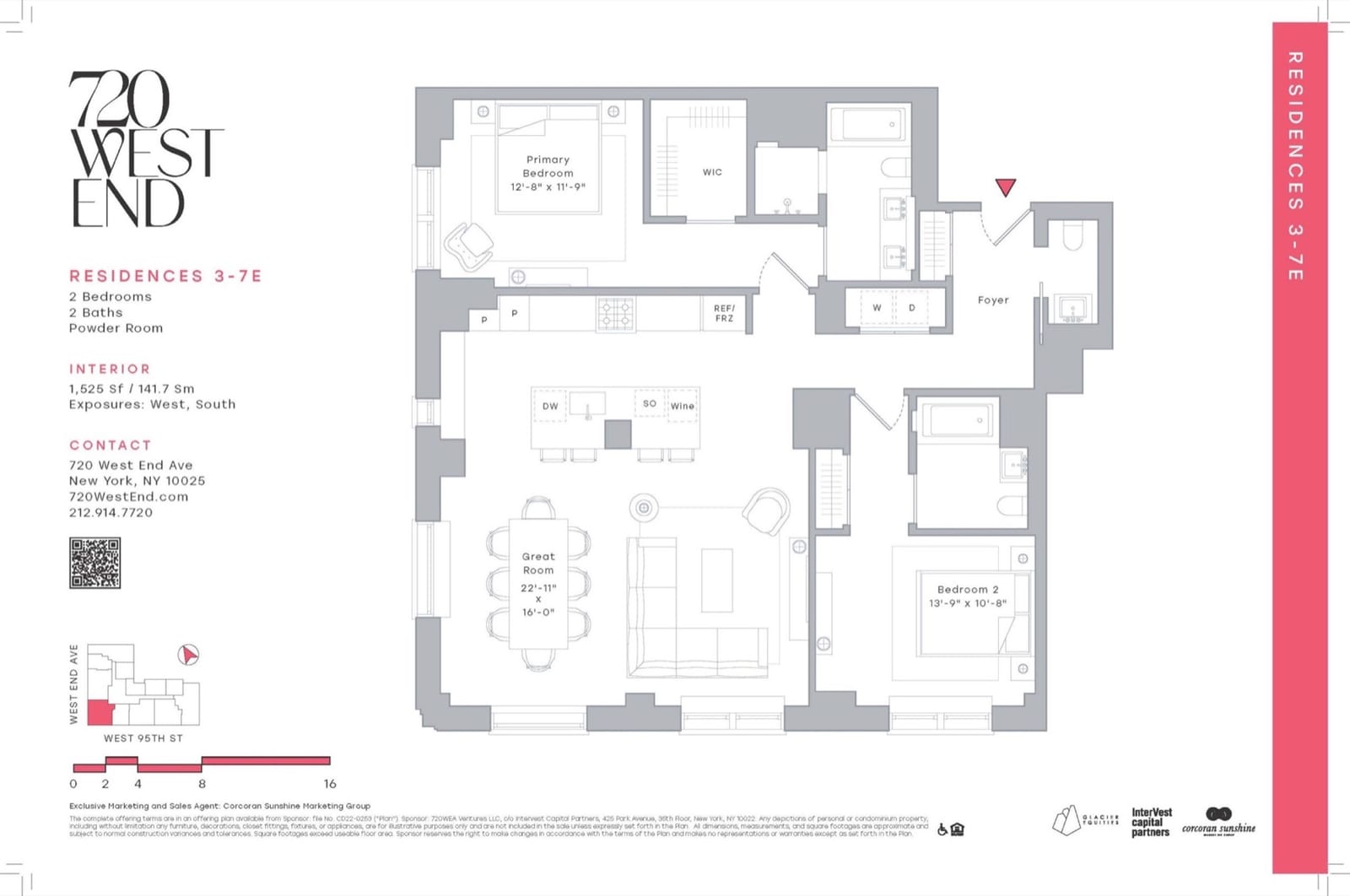 720 West End Avenue Residences 3-7E floor plan floor plan