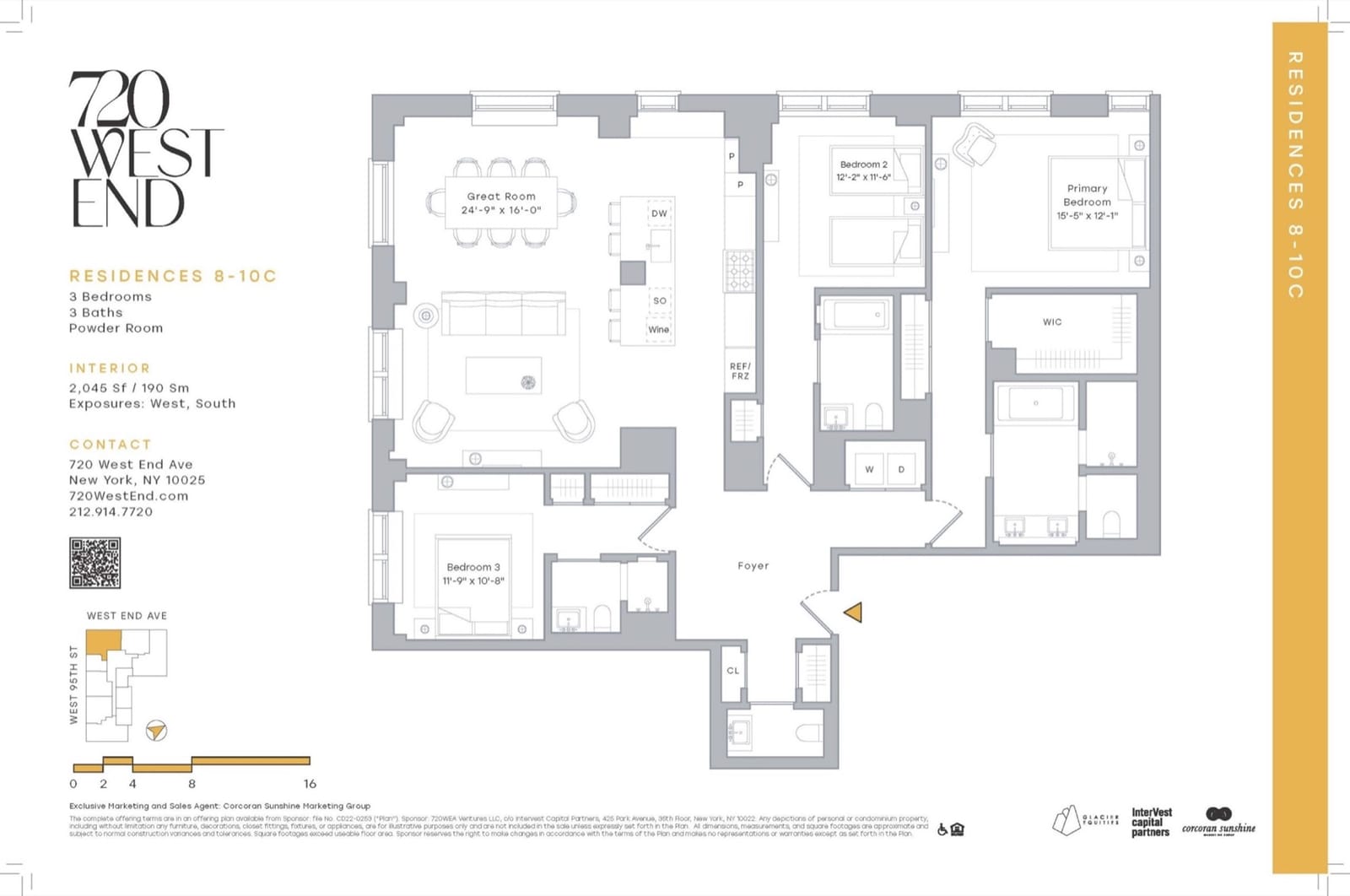 720 West End Avenue Residences 8-10C floor plan floor plan