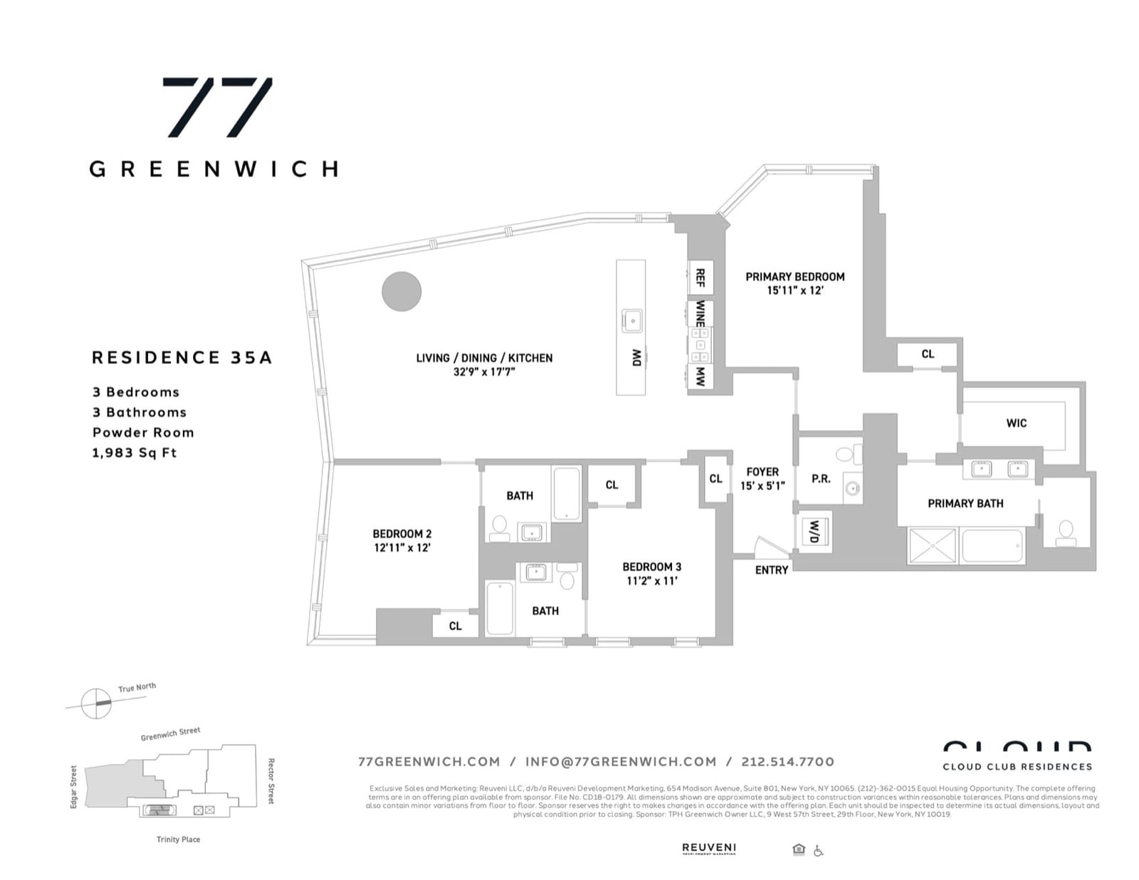 77 Greenwich Residence 35A (PDF) floor plan