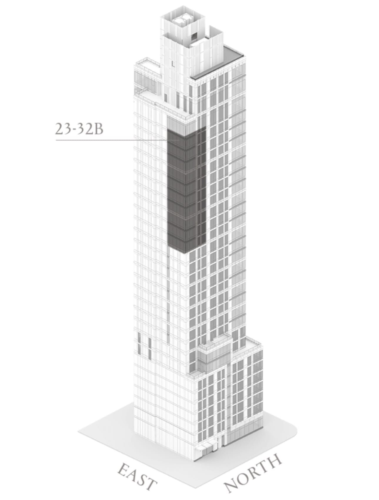 Eastlight Residence 23-32B (axonometric) floor plan
