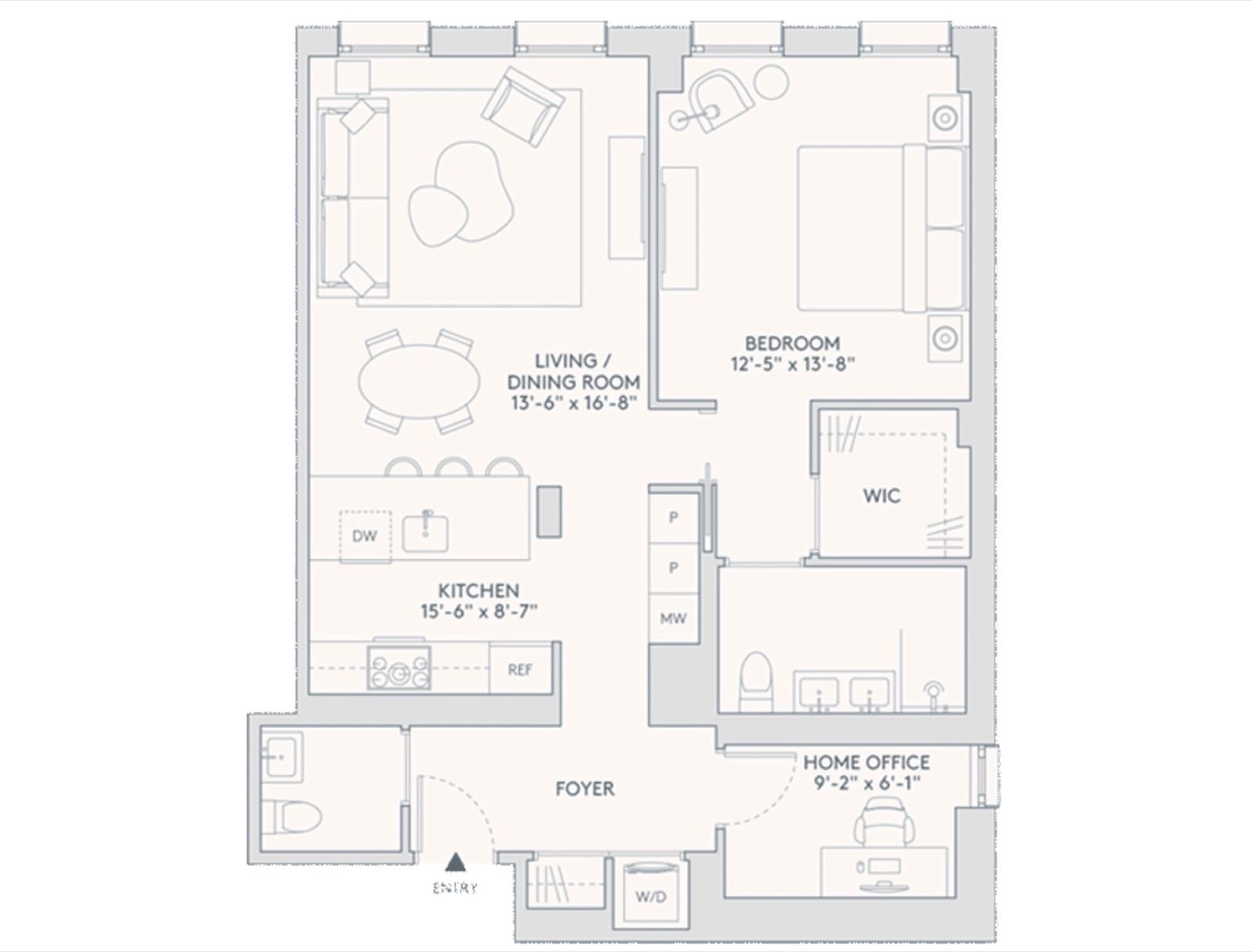 Linden Lane One-Bedroom floor plan floor plan