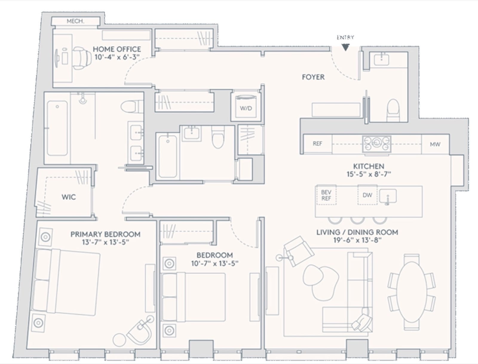 Linden Lane Two-Bedroom floor plan floor plan