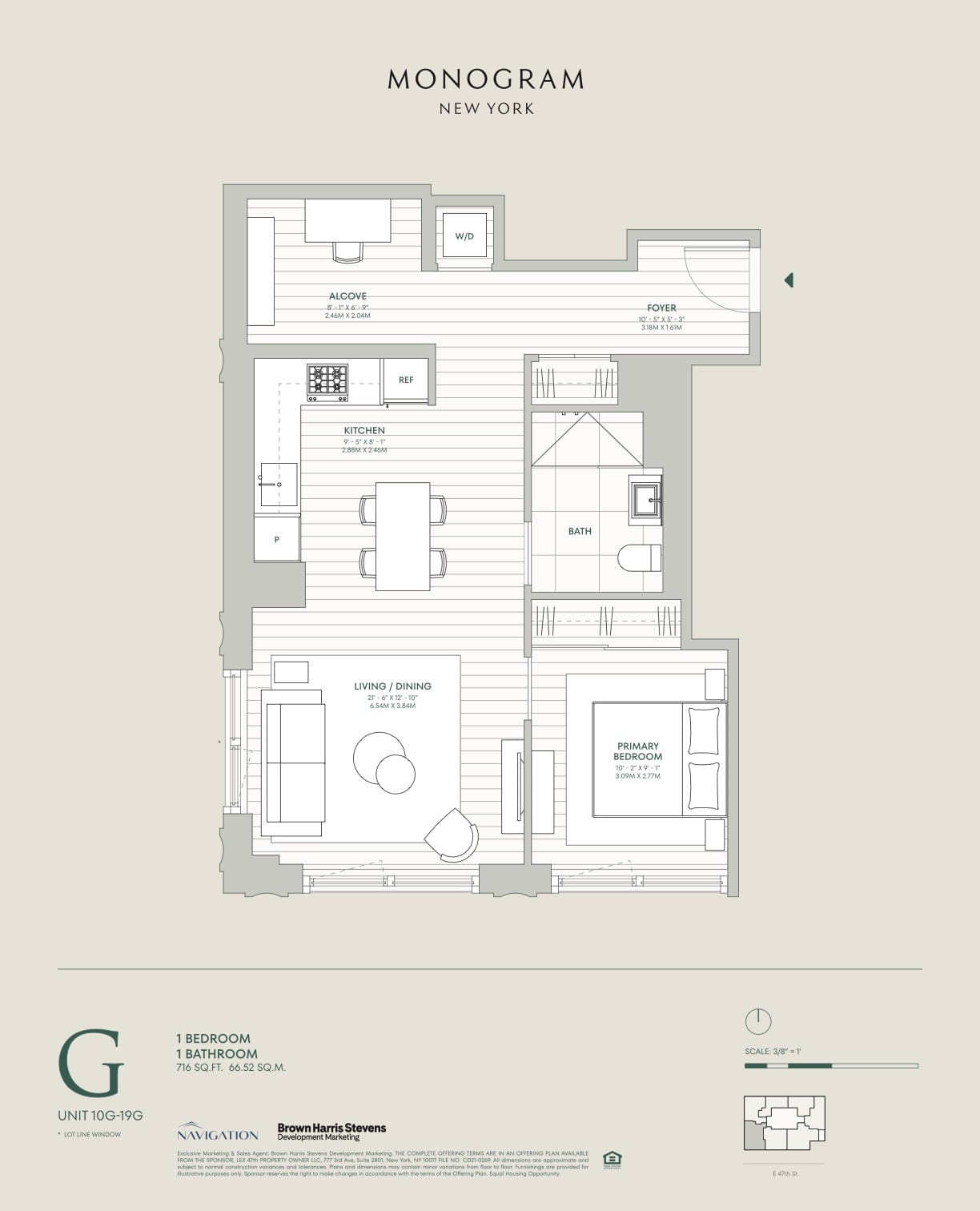 Monogram New York Residences 10–19G floor plan