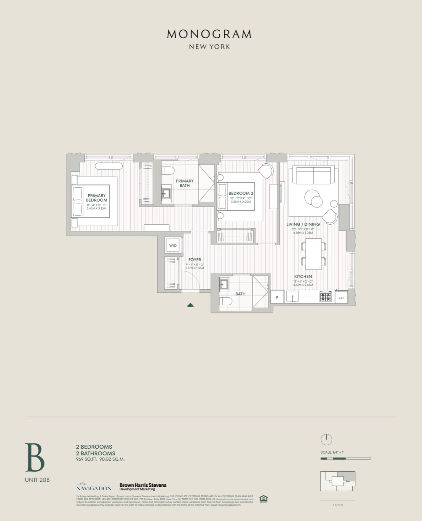 Monogram New York Residence 20B floor plan floor plan