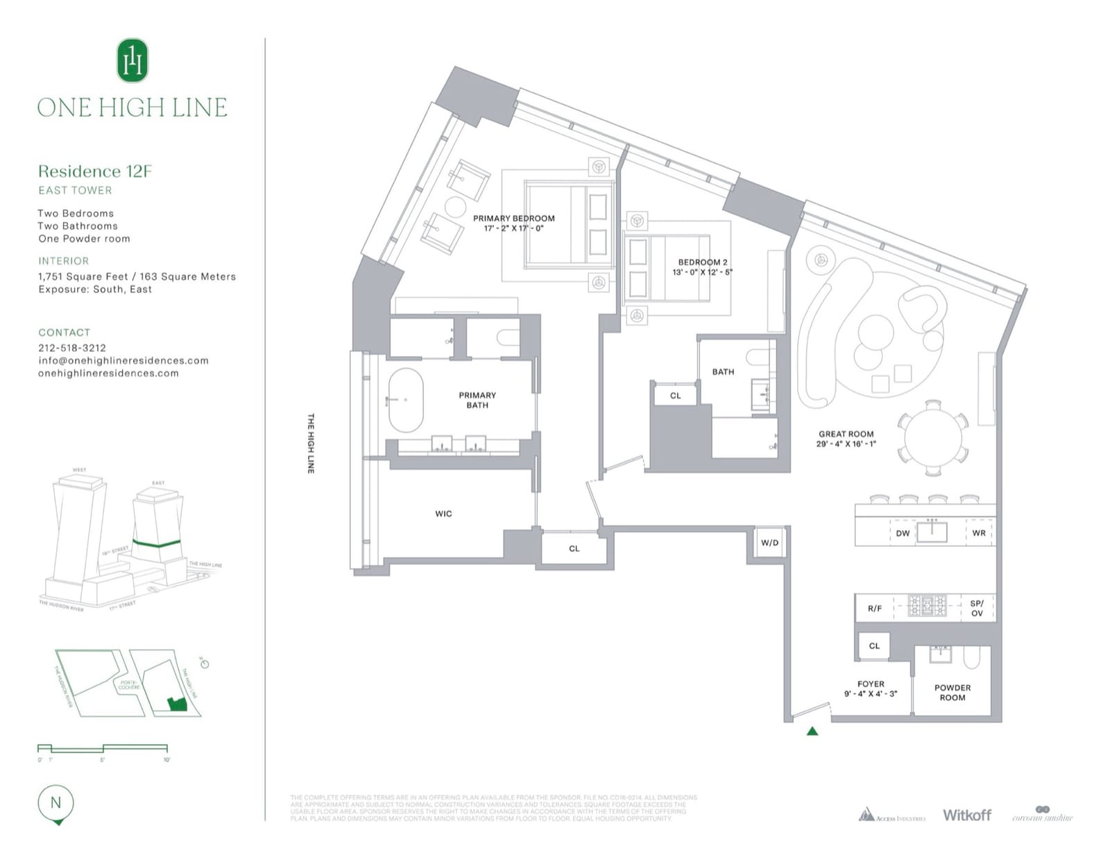 One High Line Residence East 12F — Floor Plan (PDF) floor plan