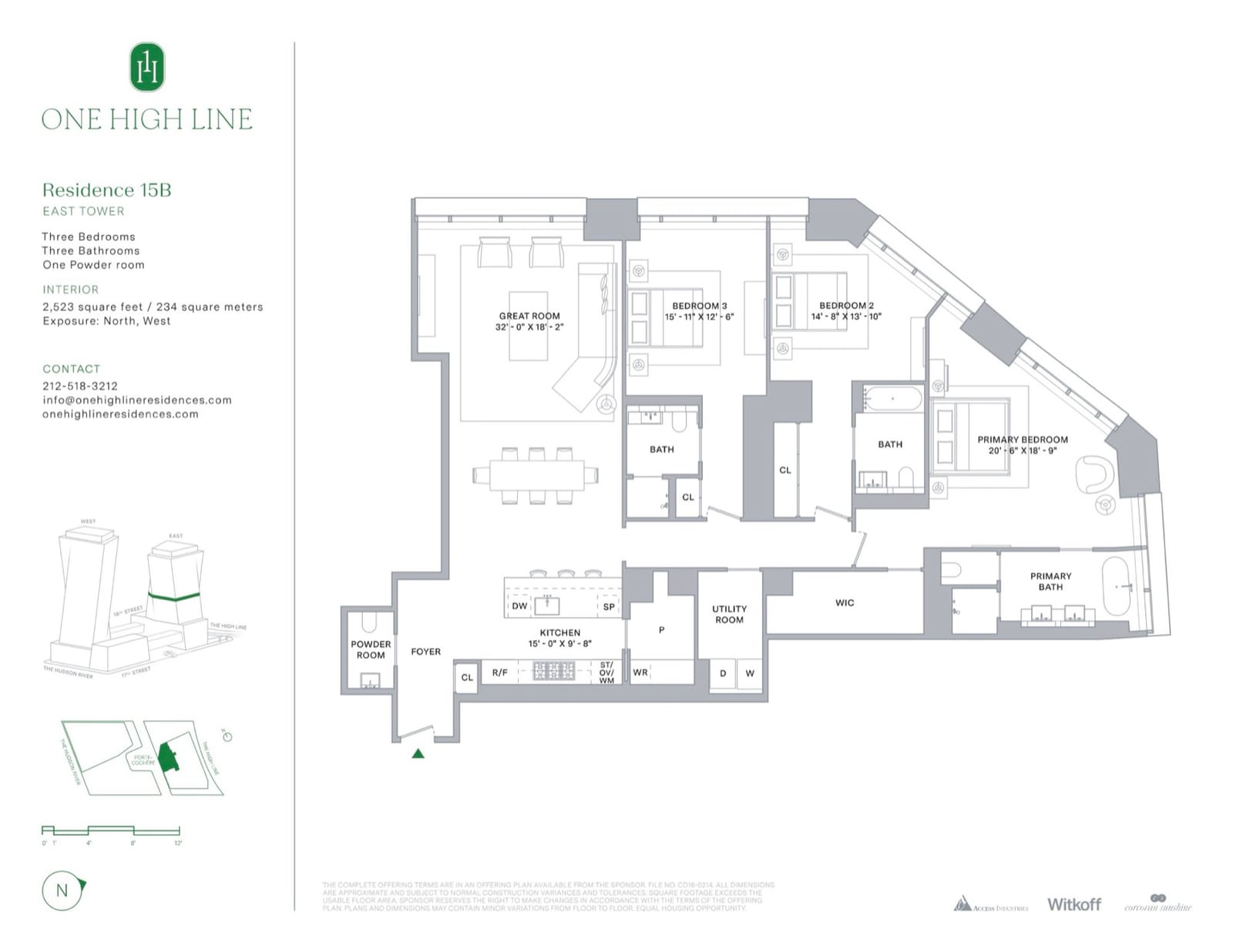 One High Line Residence East 15B — Floor Plan (PDF) floor plan