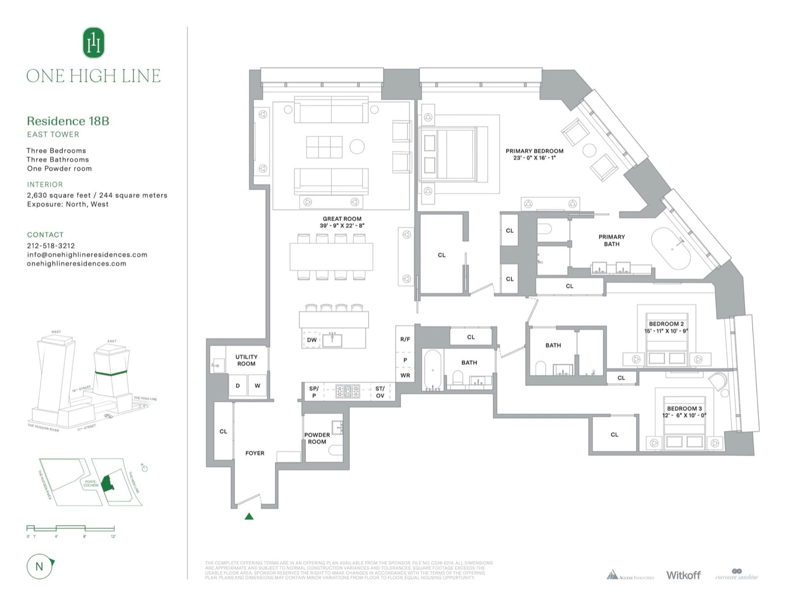 One High Line Residence East 18B — Floor Plan (PDF) floor plan