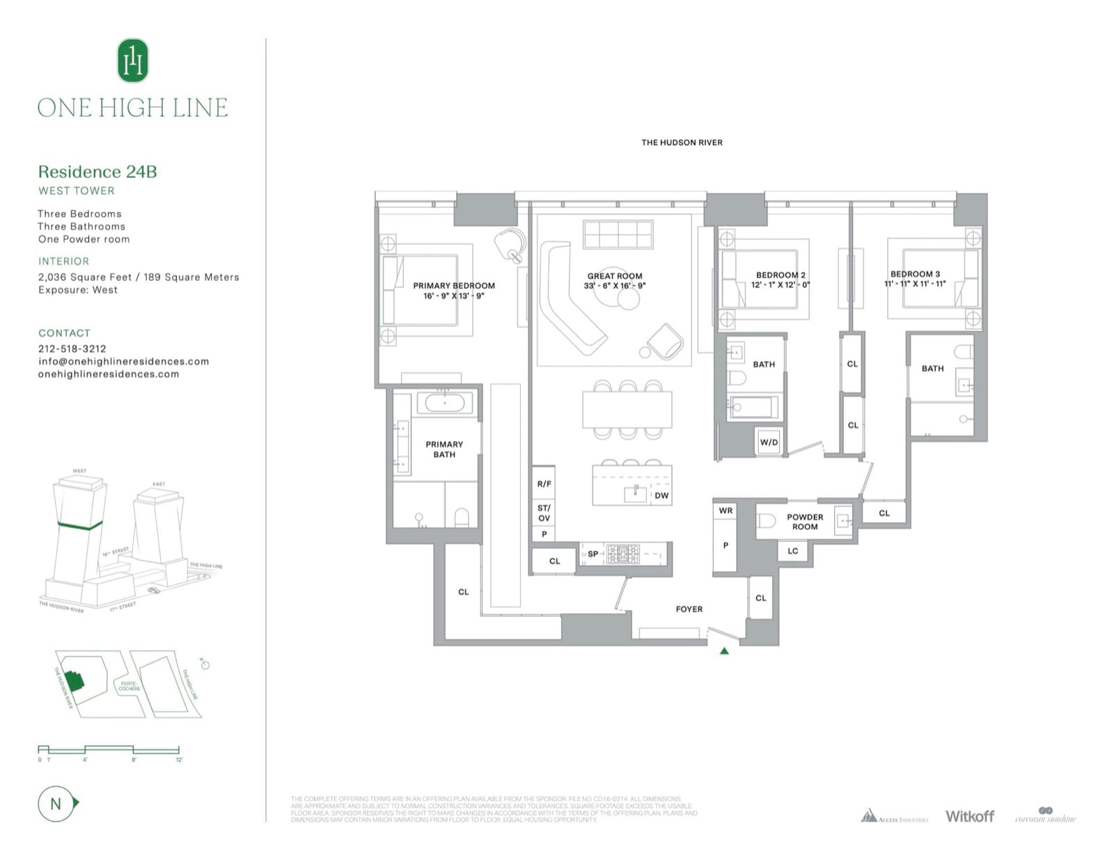 One High Line Residence West 24B — Floor Plan (PDF) floor plan