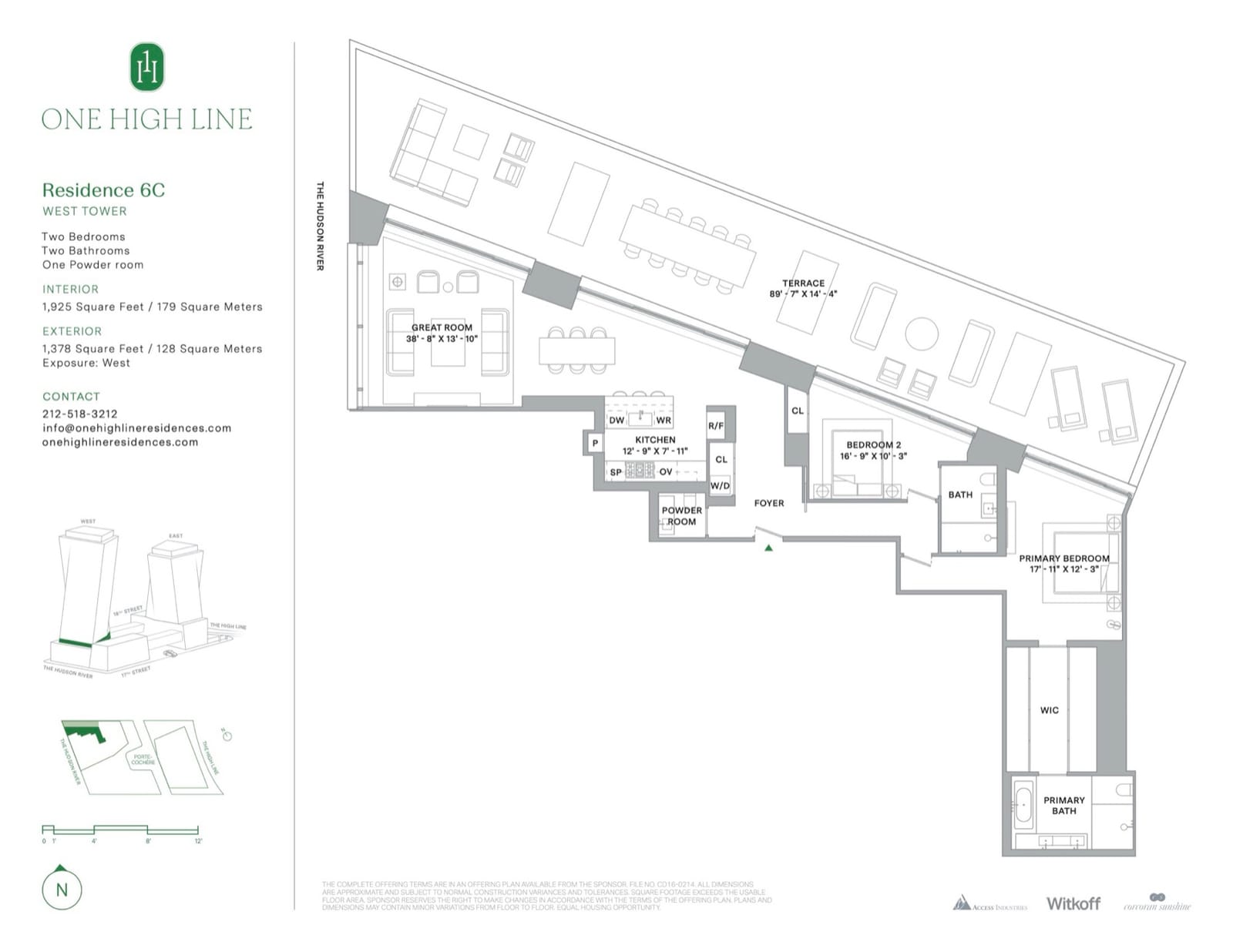 One High Line Residence West 6C — Floor Plan (PDF) floor plan