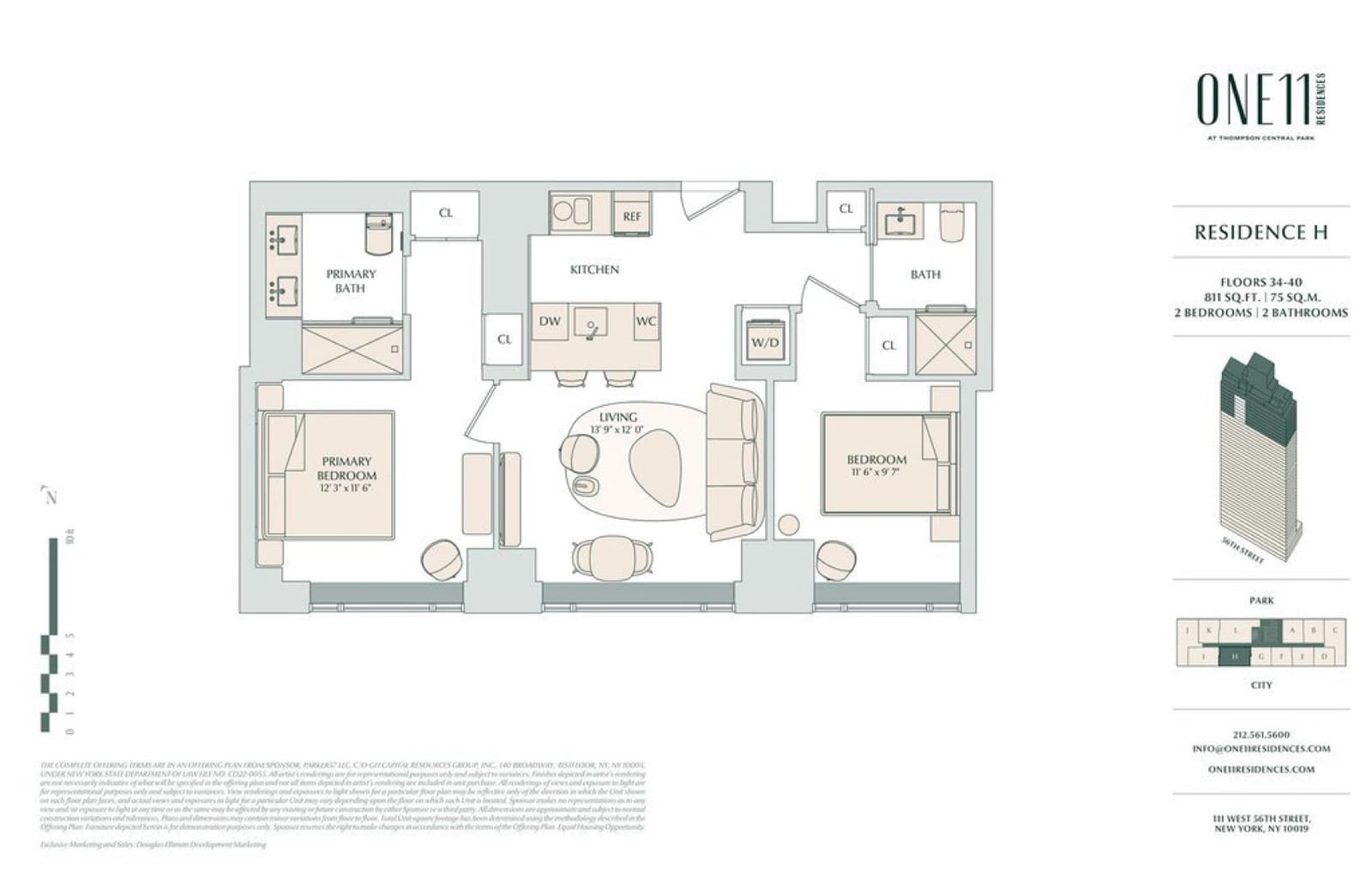 ONE11 Residences Residence 39H floor plan