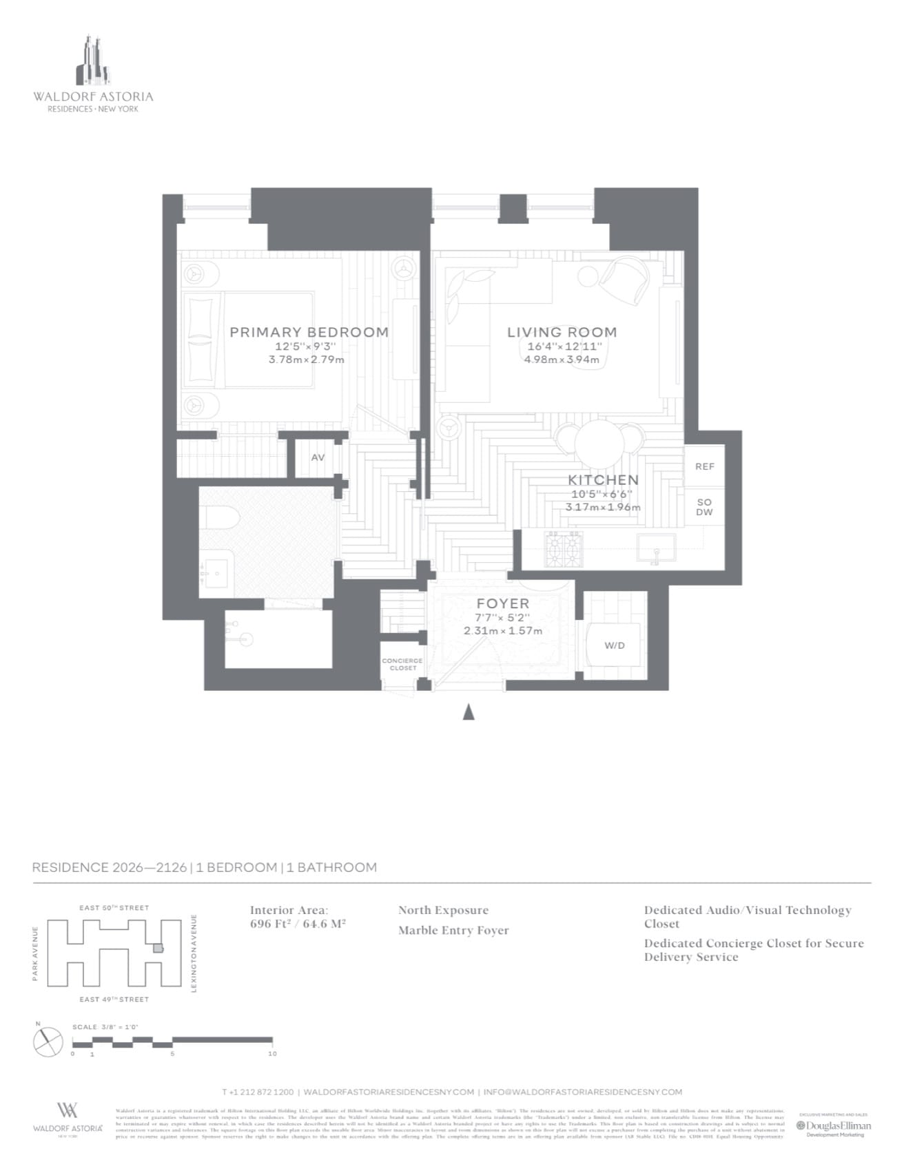 Waldorf Astoria Residences New York Residence 2026-2126 floor plan